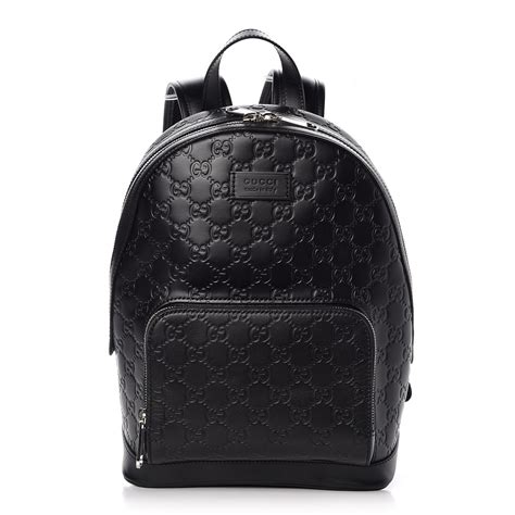 gucci black gucci signature backpack|gucci black small backpack.